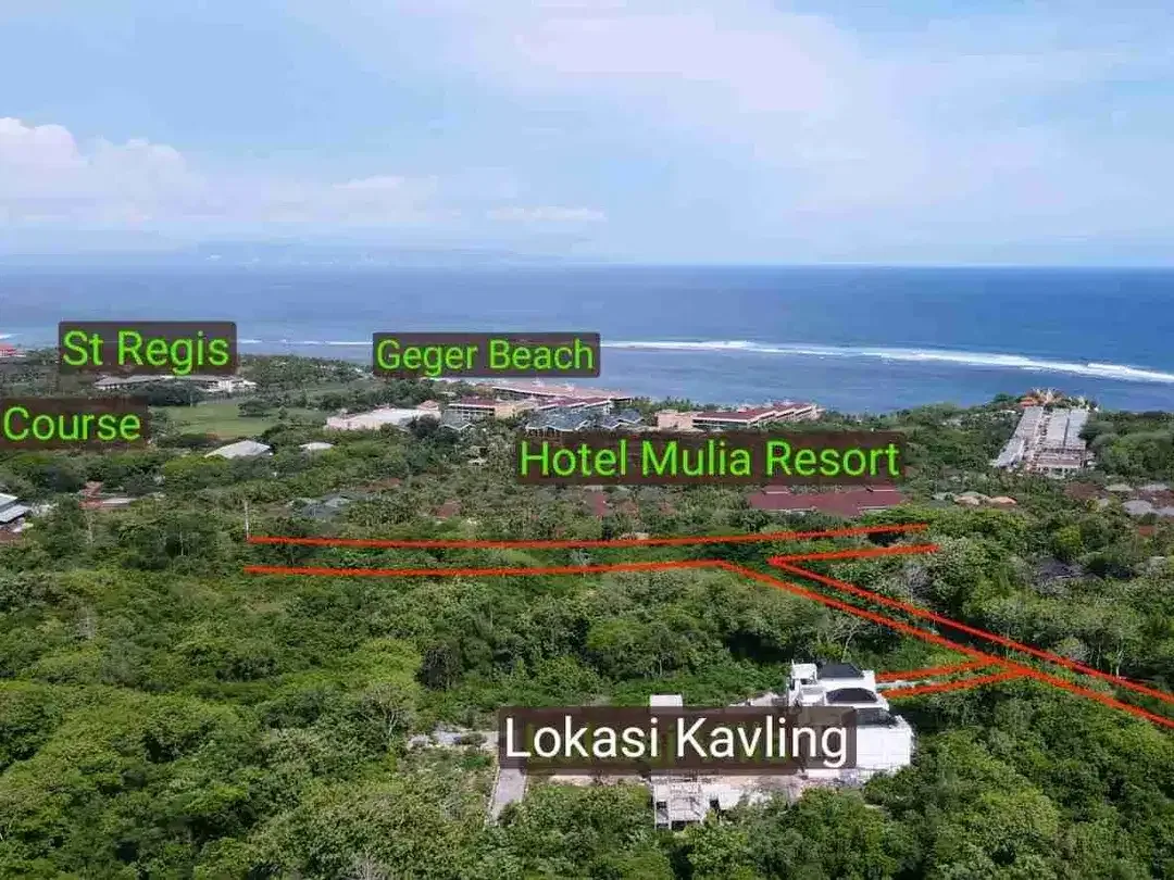 DIJUAL TANAH OCEAN VIEW BANGUNAN LANTAI 2 DENGAN KAWASAN KOMPLEK VILLA MEWAH DI NUSA DUA / SAWANGAN - BALI - Image 5 of 6
