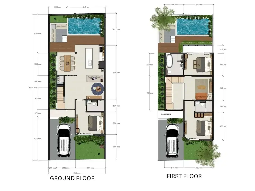 VILLA BRAND NEW PRIVAT POOL SEMI FURNISHED LOKASI STARTEGIS DI CANGGU - Image 7 of 10