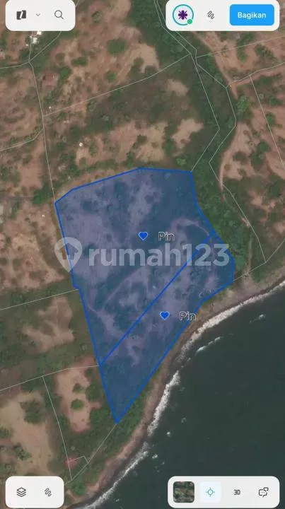 Beachfront Land 1,88 Ha SHM Seraya Karangasem - 169M Garis Pantai - Image 2 of 4