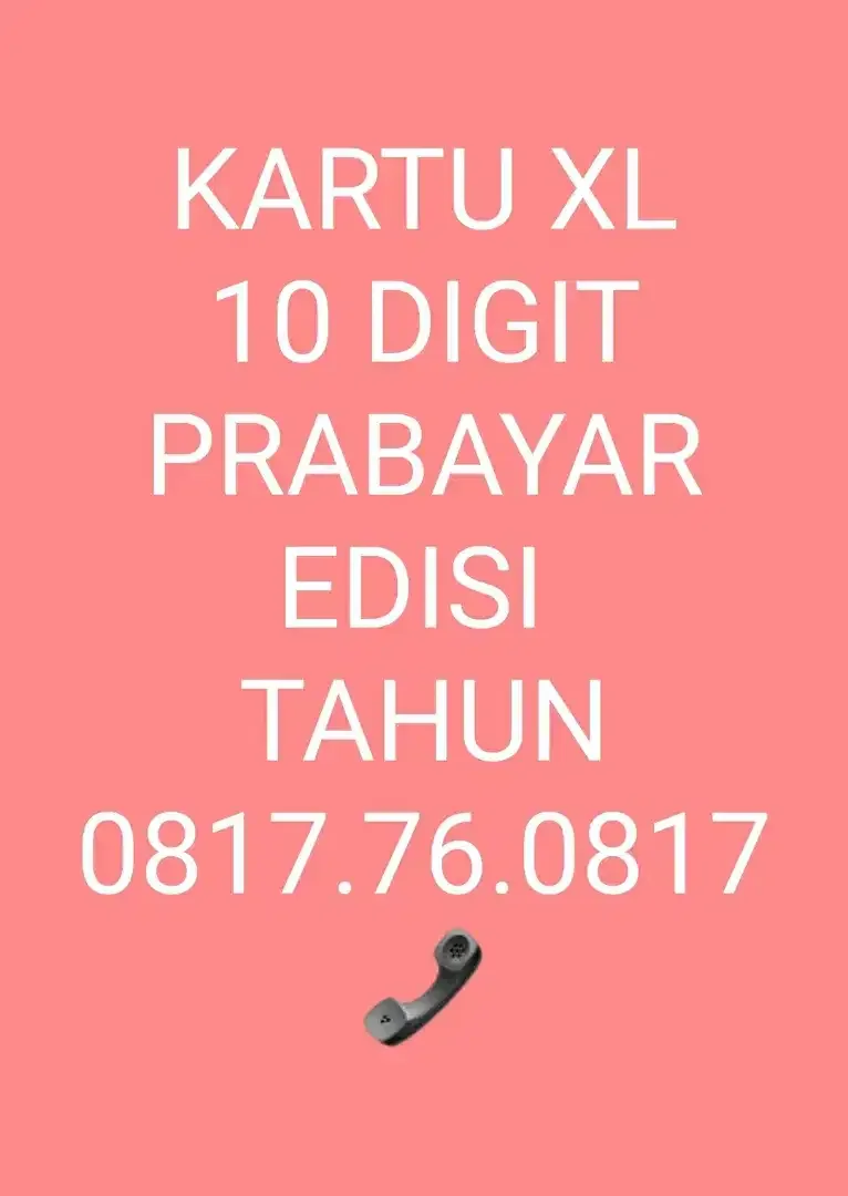 Nomor Cantik XL 10 Digit Prabayar Edisi Tahun 76 Cocok Untuk Bisnis - Image 3 of 3
