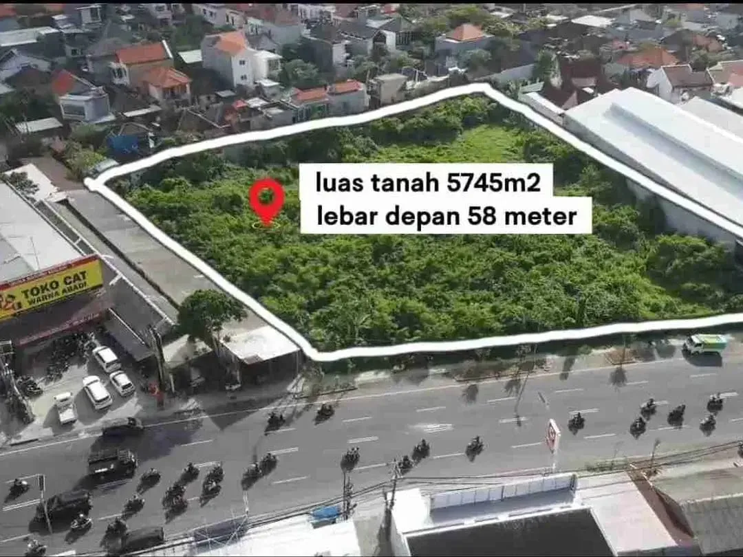TANAH KOMERSIL 57,45 are lebar 58mtr lebar jln 20mtr SHM  zona perdagangan jasa - Image 6 of 10