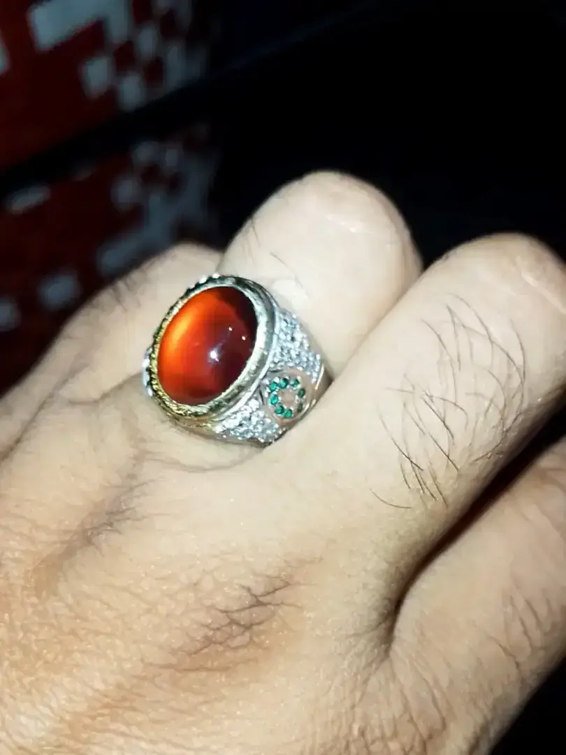 Cincin Natural Red Garnet Srilanka - Image 2 of 9