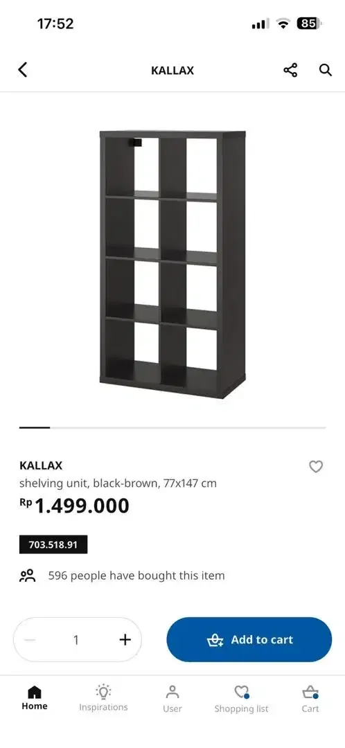 Kallax - 6 slot, putih - ORIGINAL IKEA - Image 2 of 3