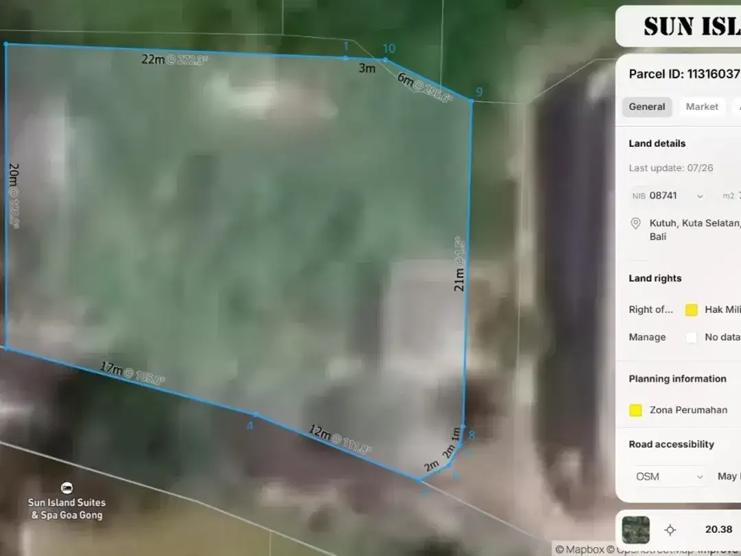 Dijual Tanah Langka dengan Unblocked View Airport, Ocean, City, Mountain & Toll Road - Jimbaran - Image 5 of 5