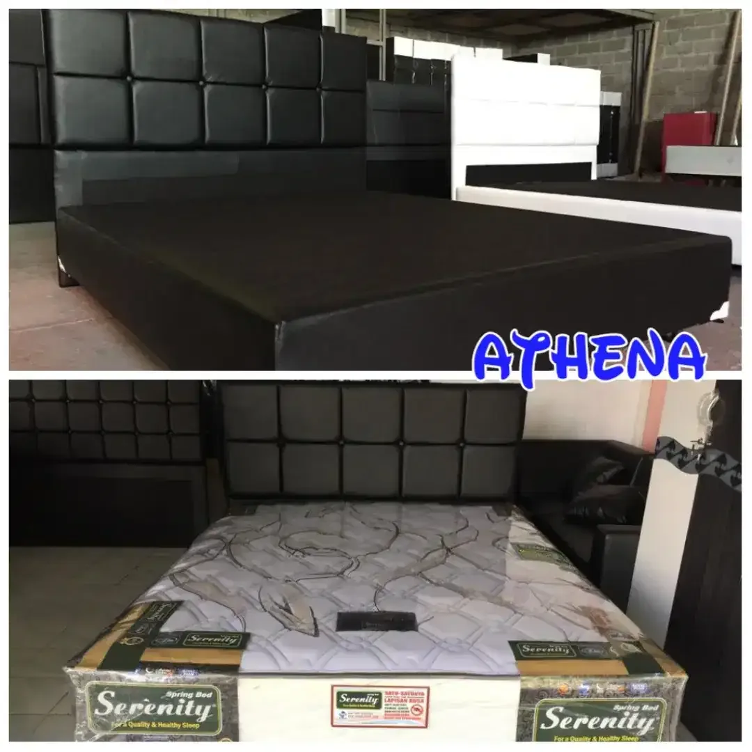 DIPAN MAHONI Full sandaran Athena sz 180x200 - Image 2 of 2