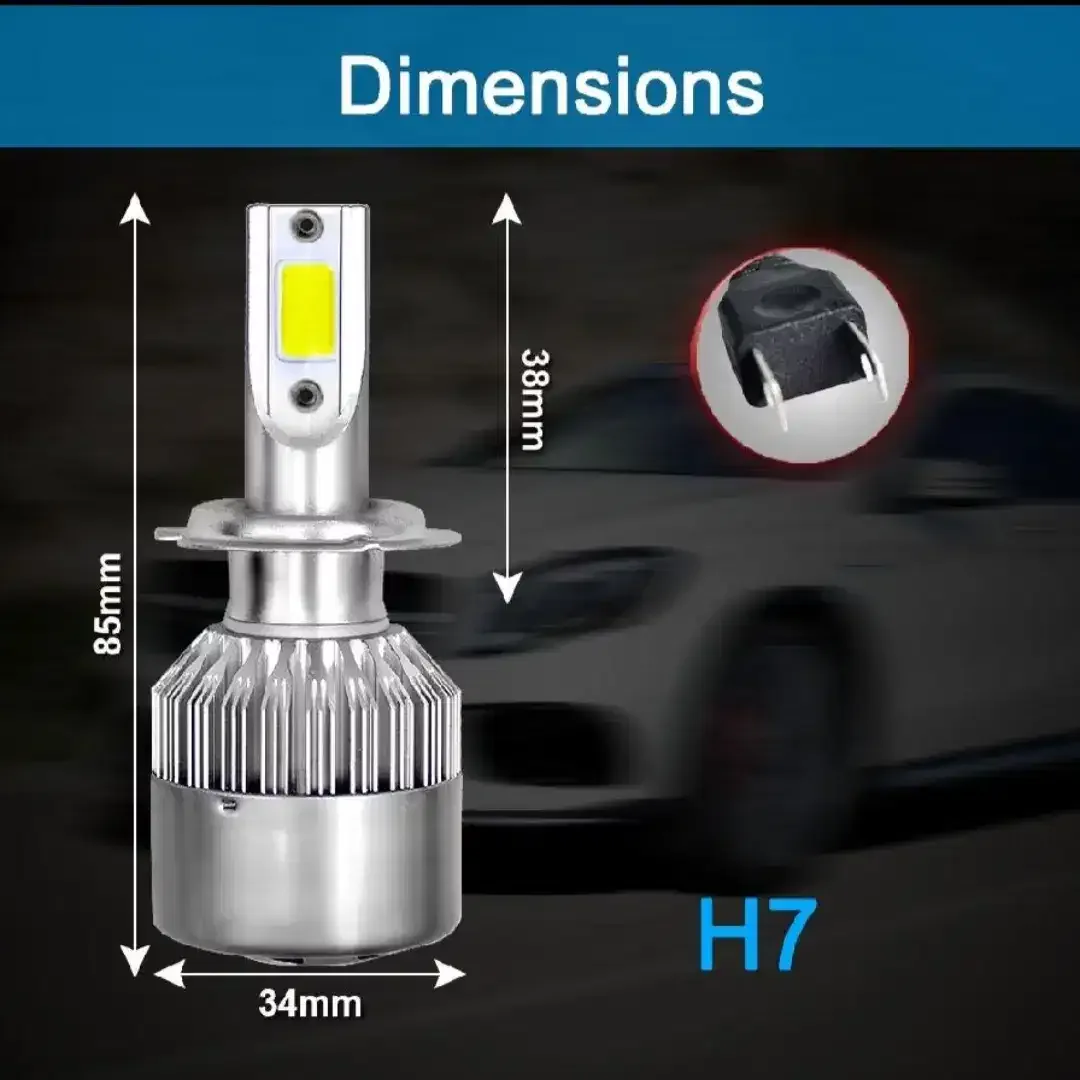 Lampu Led H7 merk C6 1 pasang - Image 1 of 2
