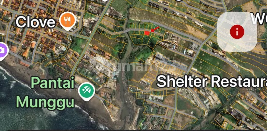 Jual Cepat Tanah Luasan Kecil Langka dan Premium 200 Meter ke Pantai Munggu, Bali - Image 3 of 4