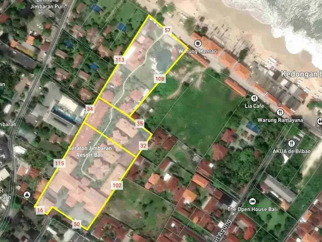 jual tanah 154 are dan bangunan hotel 102 room pantai Jimbaran bali - Image 4 of 5