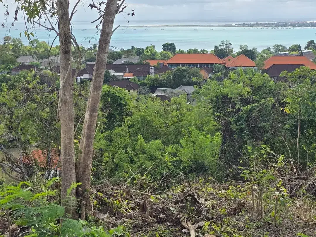 FOR SALE TANAH: LOKASI FULL VIEW  JALAN UTAMA ULUWATU JIMBARAN BALI  LINGKUNGAN VILLA DAN HOTEL DI AREA JIMBARAN BAWAH DAN SIDEWALK - Image 6 of 8
