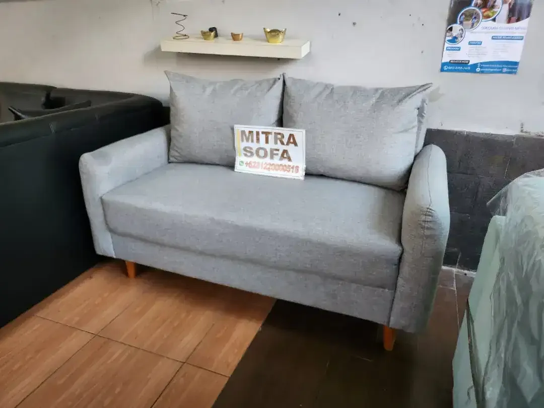 Sofa Single 150cm + 2 Puf + Meja Tamu, Terima Servis & Cash Kredit - Image 3 of 9