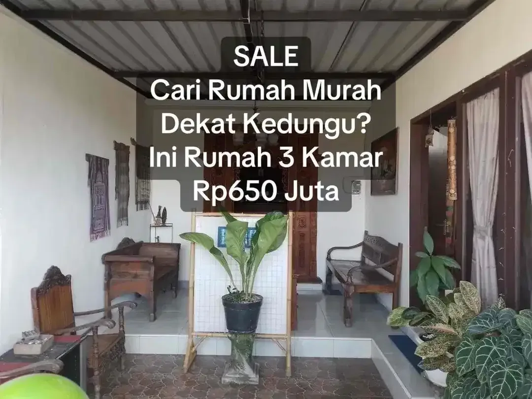 SALE Rumah 3 Kamar Dekat Kedungu Rp650 Juta - Image 1 of 6
