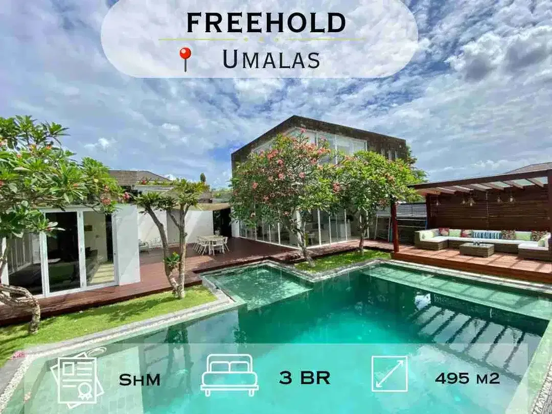 Dijual Villa Eksklusif Umalas, Kolam Renang Pribadi & Security 24 Jam - Image 1 of 10