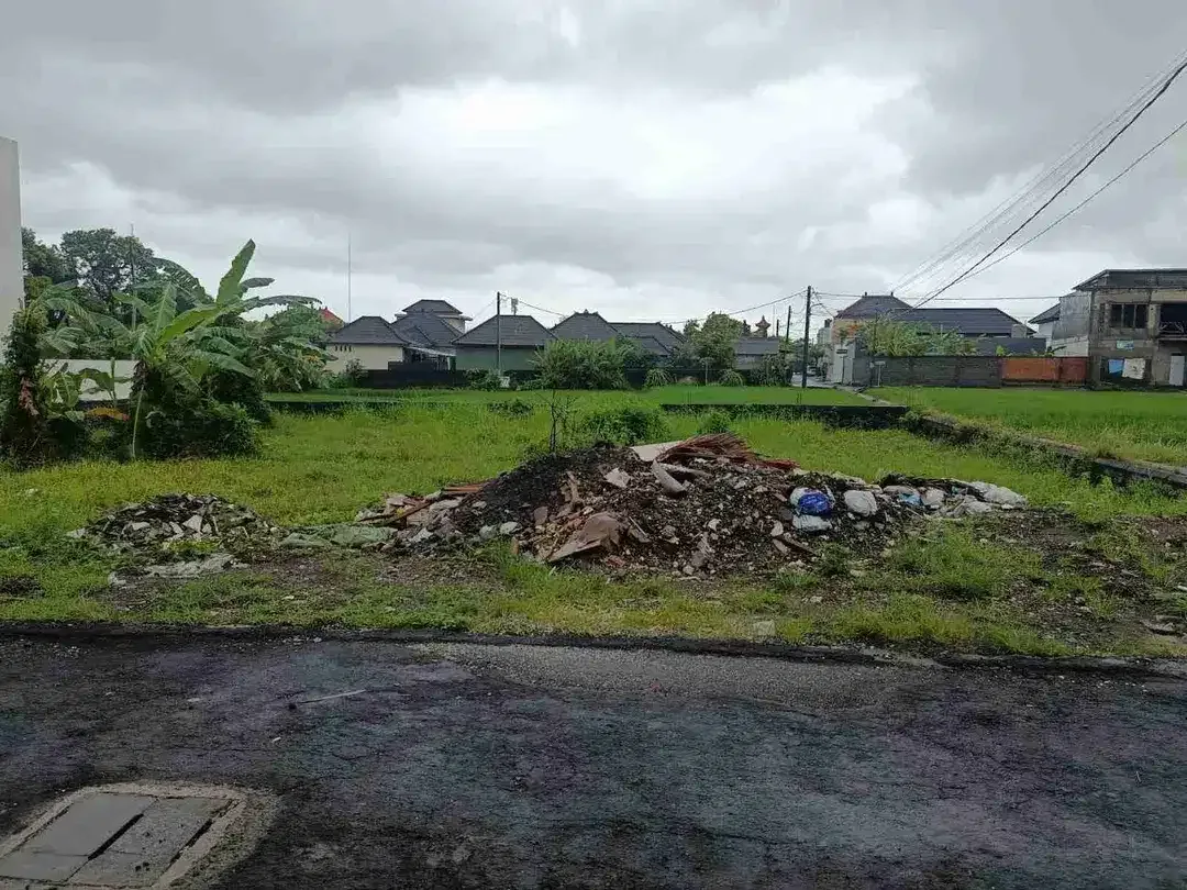 TANAH BUDUK PERBATASAN DENGAN CANGGU LINGKUNGAN VILLA AREA VIEW SAWAH - Image 2 of 7