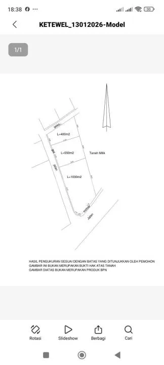 Tanah Lebar Depan 21 Meter Kesiman Denpasar #8438 - Image 2 of 3