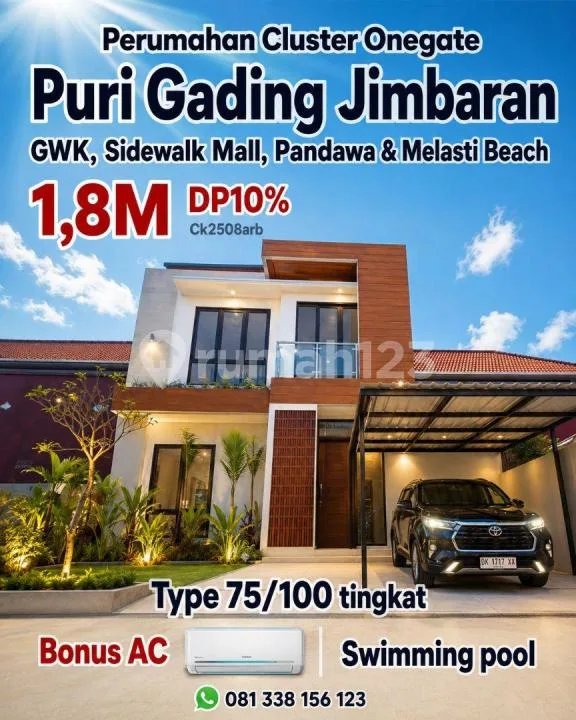 Jual Rumah Dekat Gwk Sidewalk Mall Kampus Udayana Puri Gading Jimbaran Bali - Image 1 of 4