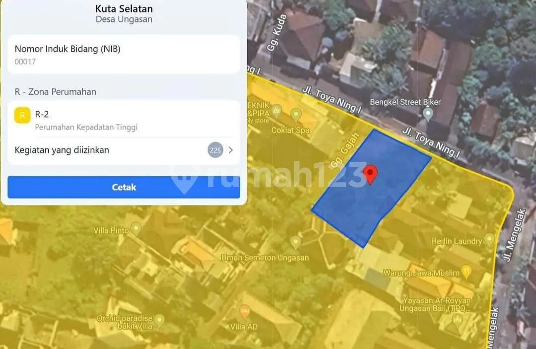 Tanah Hook Plot Kecil Sangat Langka Ungasan #Ts6436 - Image 3 of 4