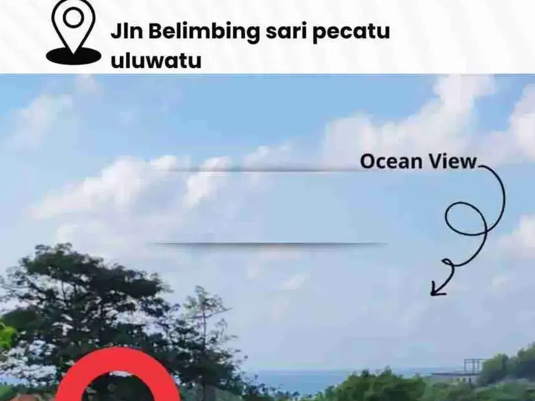 DIJUAL CEPAT TANAH LOKASI PREMIUM DENGAN OCEAN VIEW PECATU - Image 1 of 3