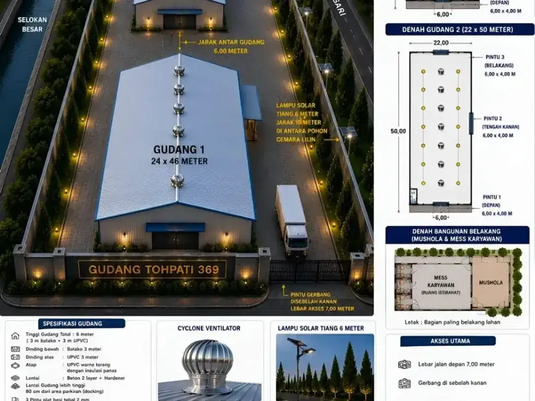 DISEWAKAN GUDANG STRATEGIS – 200 METER DARI PATUNG TITI BANDA - Image 2 of 2
