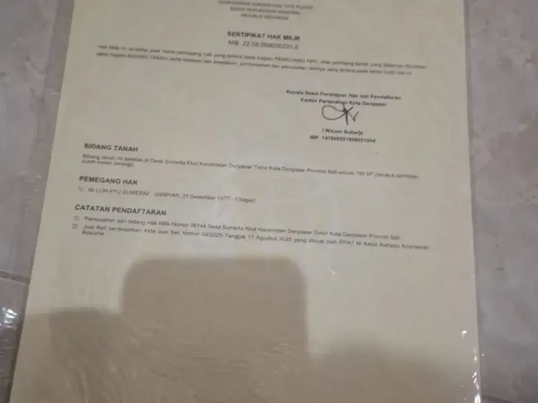 DIJUAL TANAH LOKASI DENPASAR - Image 1 of 5