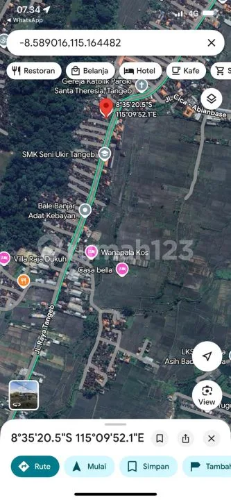 Tanah 450 Sqm Jalan Raya Munggu Zona Kuning 6.Menit Rsud Kapal - Image 2 of 4
