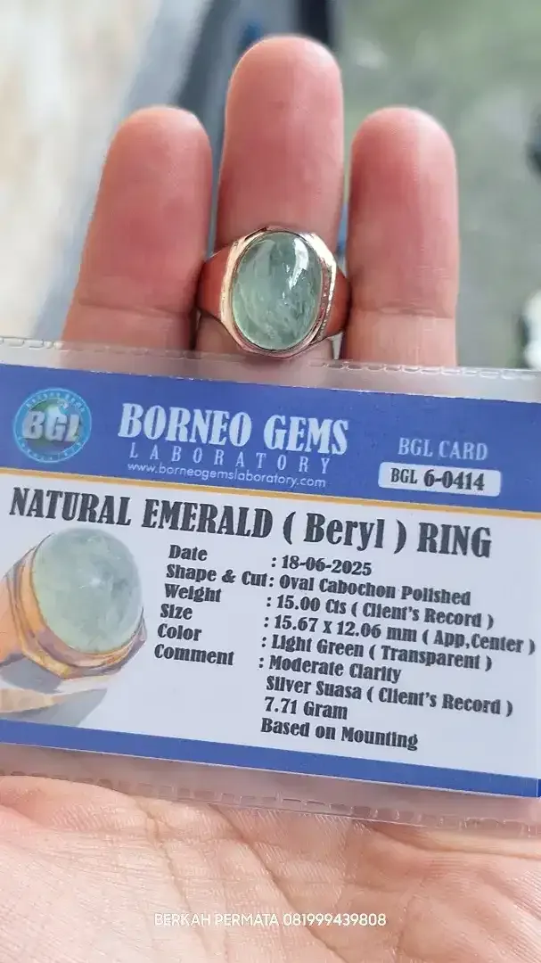 NATURAL ZAMRUD / EMERALD BERYL - Image 5 of 5