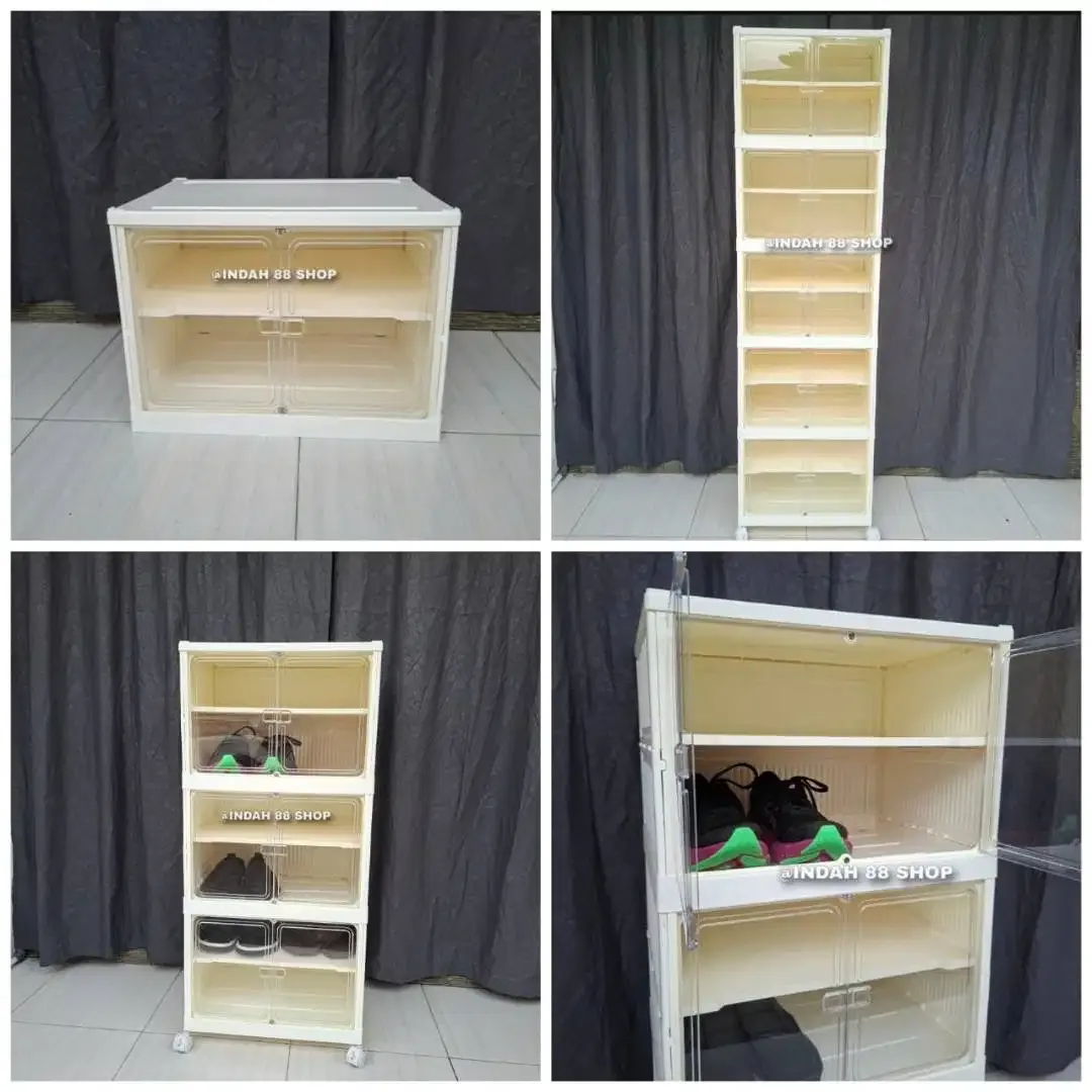 Rak Sepatu Lipat Plastik 2 Pintu - Image 1 of 1