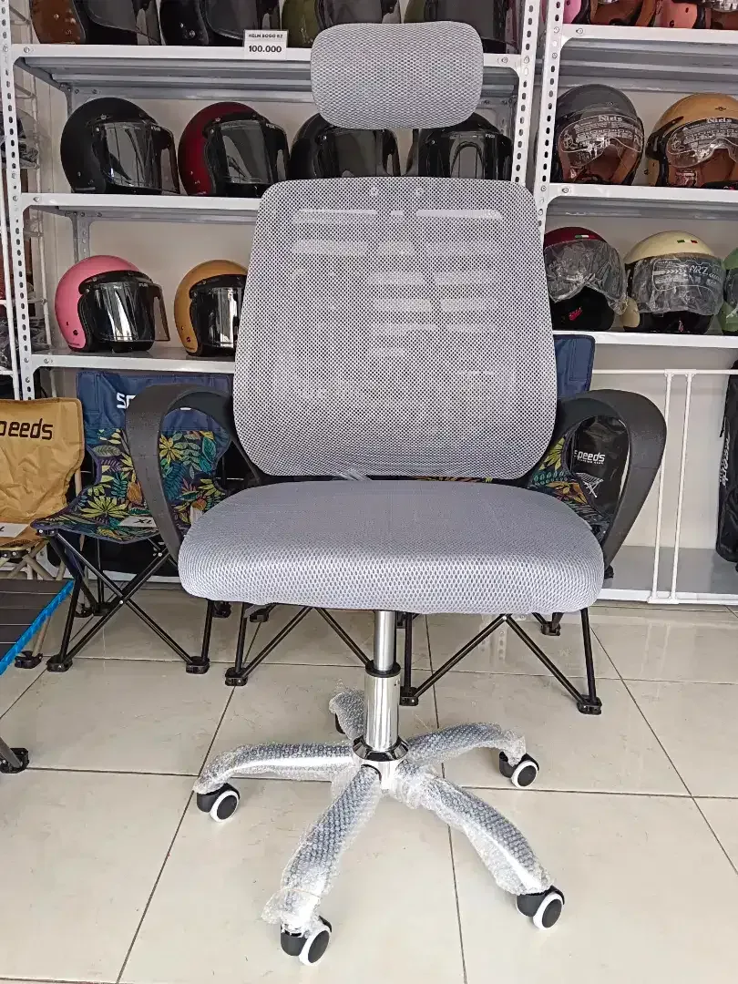 Kursi Kantor/Belajar/Kerja Hidrolik Putar Ergonomis Sandaran Kepala - Image 3 of 8