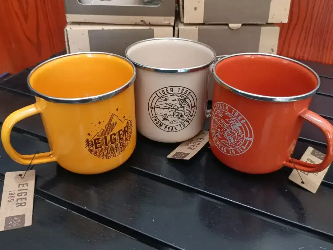 Mug Enamel EIGER DIJAMIN ORIGINAL kap 400ml bebas BPA,Bahan Stainless - Image 3 of 7