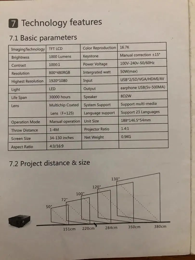 proyektor hd 1000lumenz - Image 4 of 10