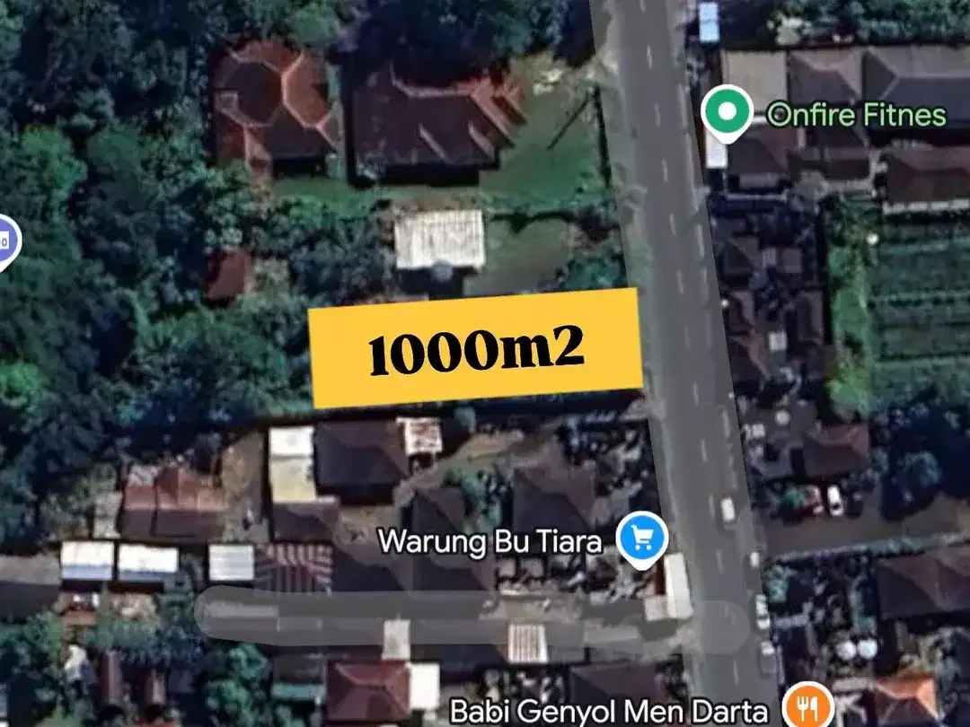 TANAH BONUS BANGUNAN KECIL DI JL UTAMA MEKARSARI TABANAN DEKAT RS - Image 1 of 8