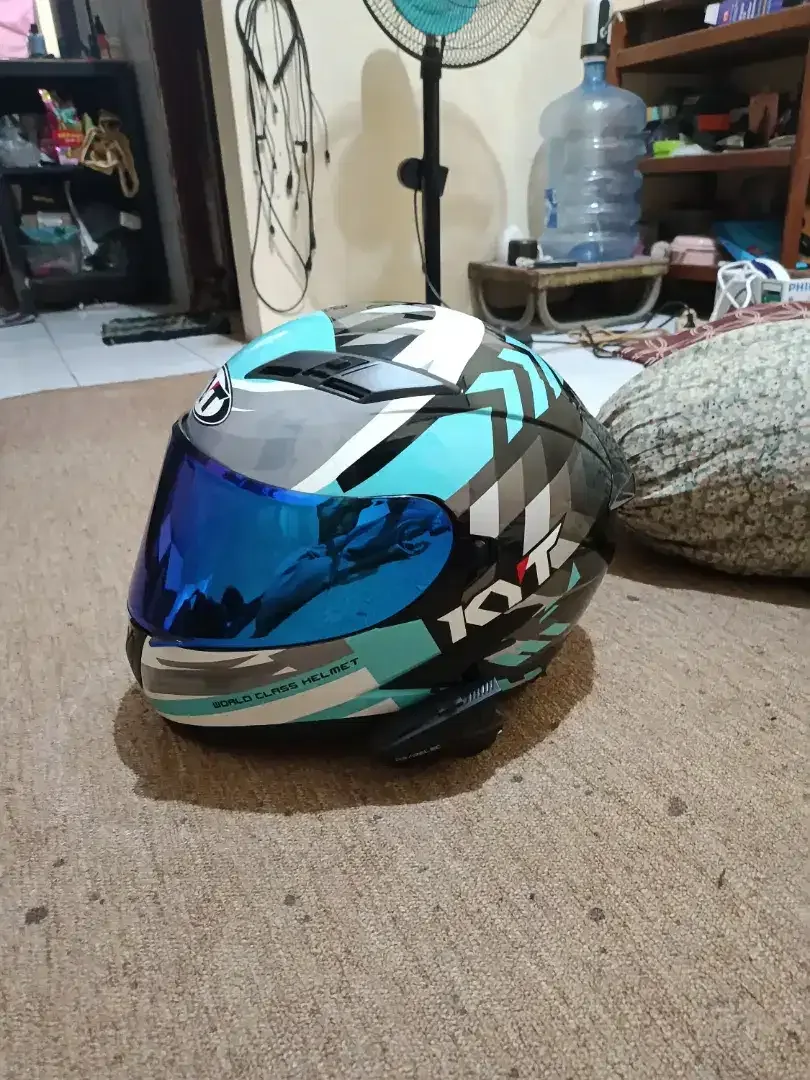 Helem KYT FR F2 Sudah ganteng + headset musik - Image 4 of 4