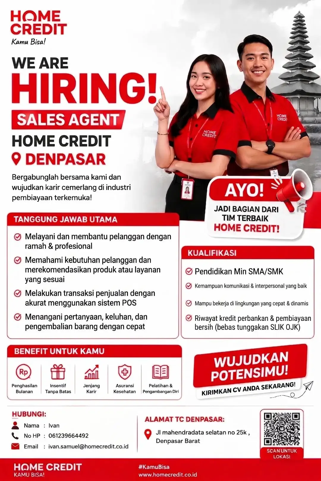 SALES ASSOCIATE HOME CREDIT DENPASAR - Image 1 of 1