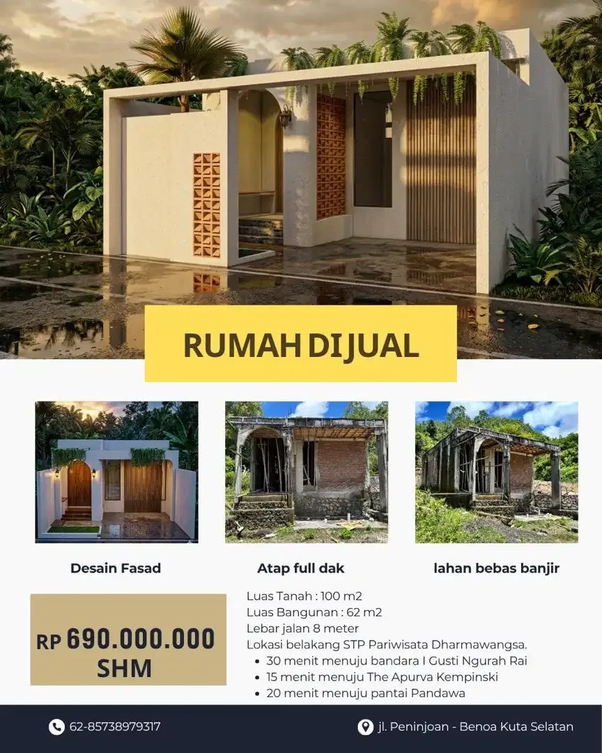 Di Jual Rumah Tinggal Finishing Lokasi Sangat strategis - Image 1 of 6