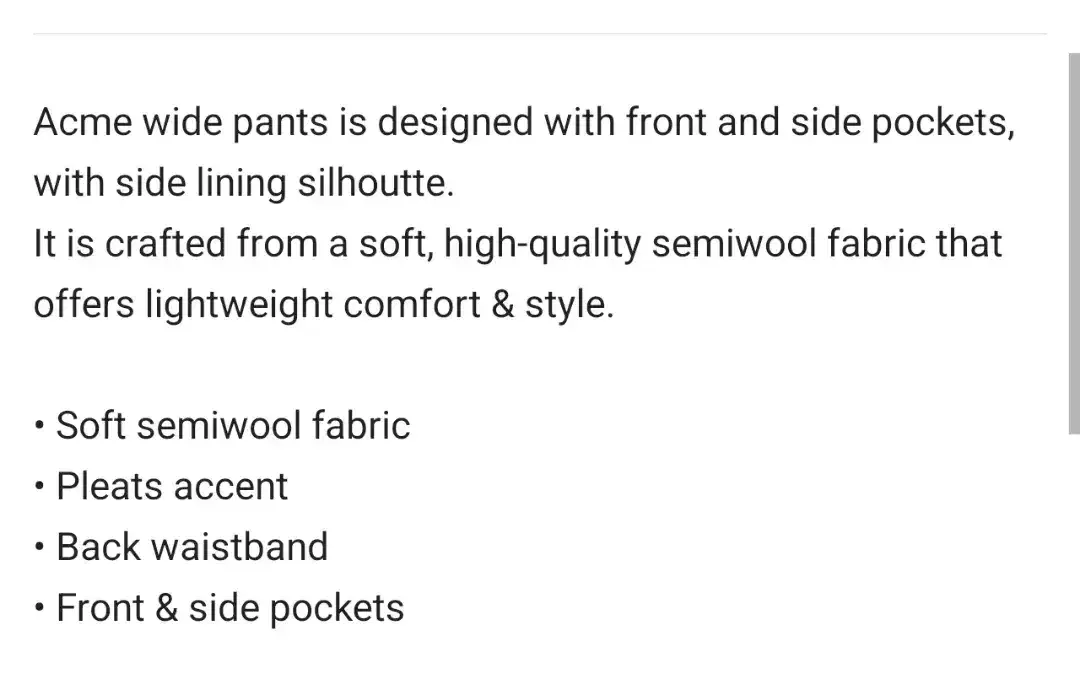 Celana Hanmu Acme Wide Pants Baru - Image 7 of 7