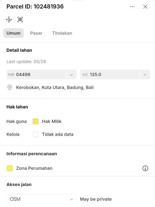 Tanah 135M2, Sangat Bagus, Tegal Cupek, Umelas - Kuta - Bali - Image 2 of 4