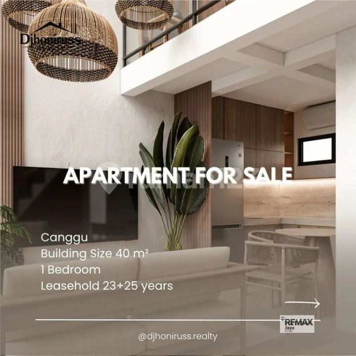 Modern 1-Bedroom Apartment With 48-Year Leasehold In Canggu Area - Image 3 of 4