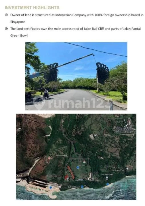 Dijual Tanah Samping Pantai Melasti & Green Bowl Ungasan - Image 2 of 4