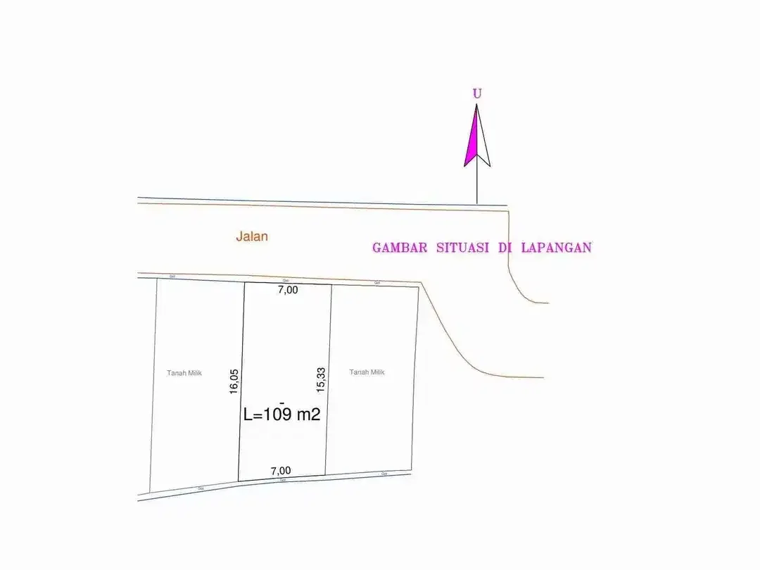 Tanah Premium One Gate System 109M2 Buluh Indah Gatsu Barat Jl8mtr - Image 5 of 5