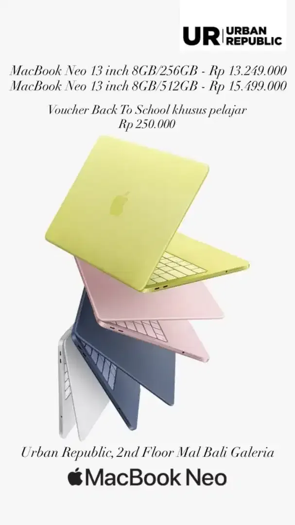 Ready Macbook Neo & macbook pro  kredit cukup KTP saja - Image 1 of 2