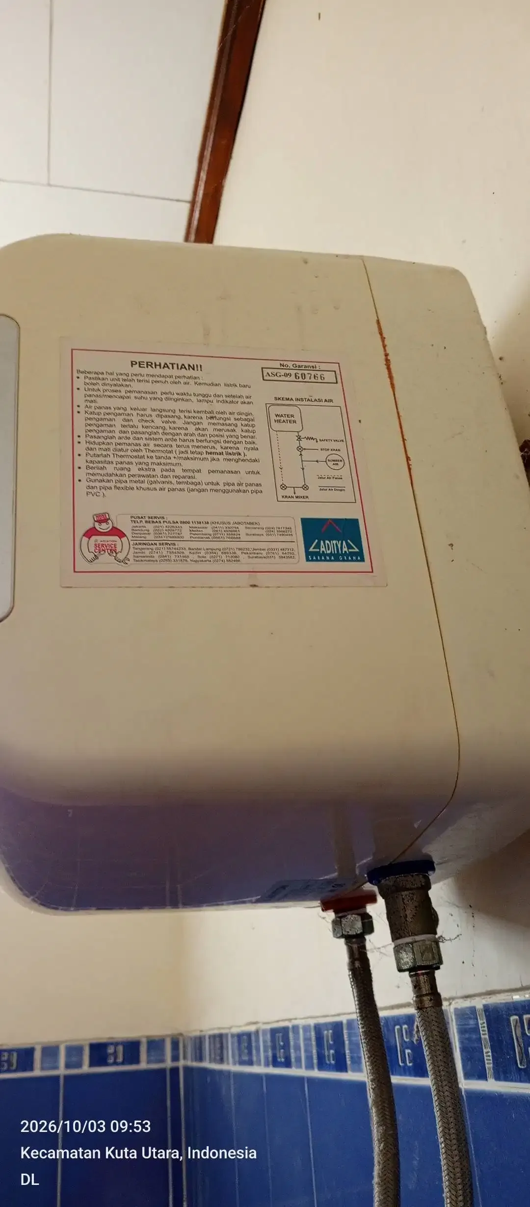 Water Heater Listrik Ariston Ti Pro 15 Liter (500W) - Test Panas - Image 3 of 3