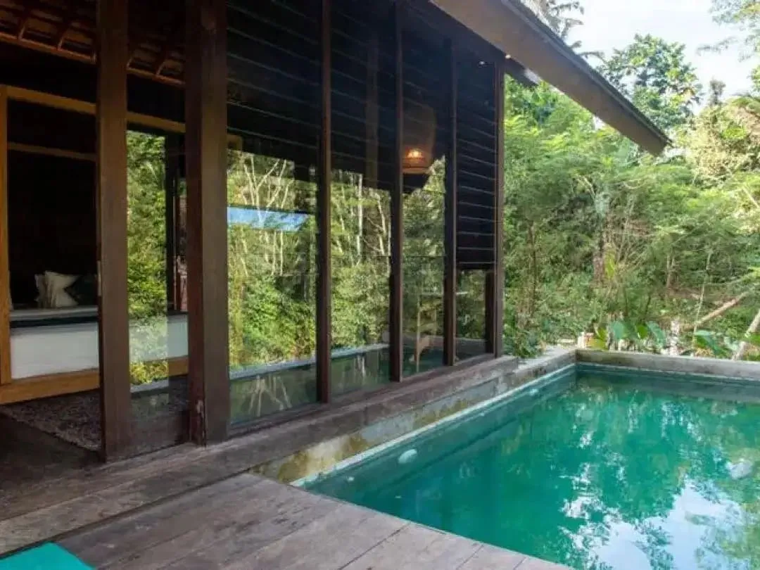 Modern Tropical Villa With Forest And River View Di Ubud - Image 1 of 8