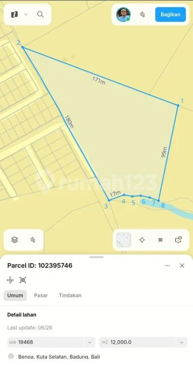 Dijual Tanah Kav 1.2 Are Ekslusif Ocean View Benoa #6436 - Image 4 of 4