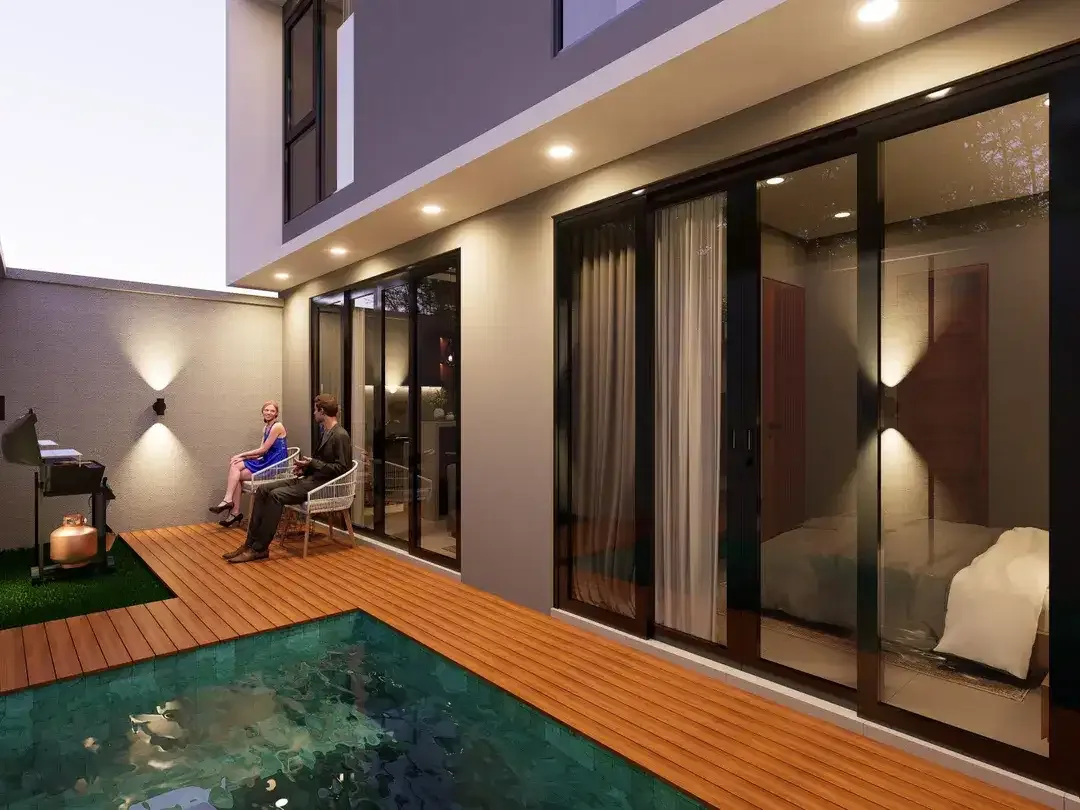 VILLA BARU 2LT 3BR FURNISHED ONLY ONE PRIVAT POOL CANGGU - Image 3 of 9
