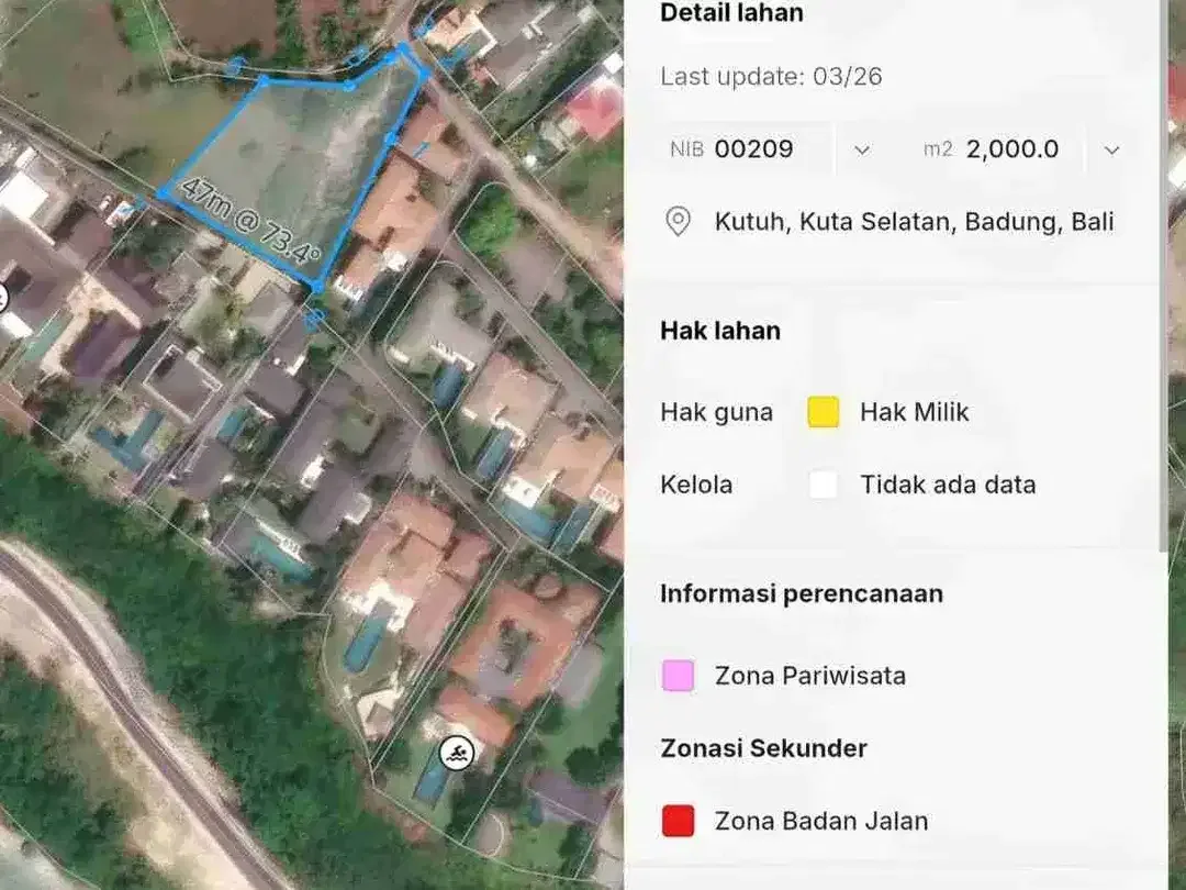 DIJUAL TANAH KOMERSIAL, PANTAI PANDAWA, KUTA SELATAN - Image 3 of 10