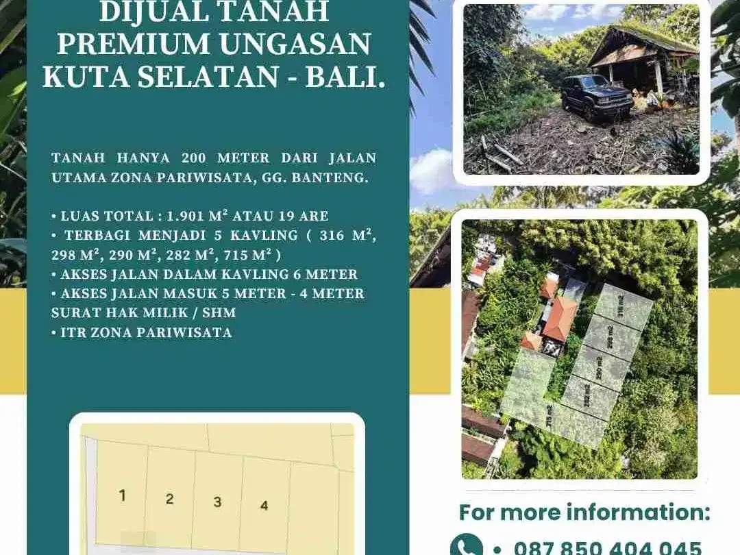 DIJUAL TANAH PREMIUM UNGASAN KUTA SELATAN - BALI - Image 2 of 6