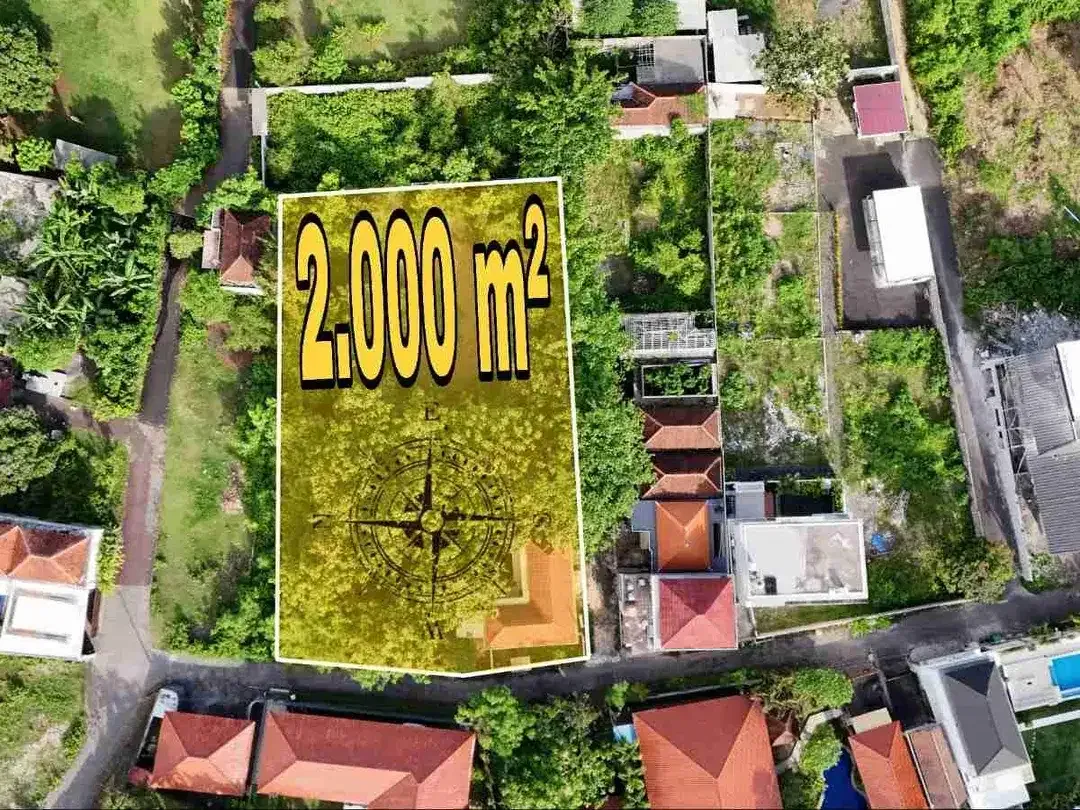 Tanah 2000m2 Lokasi Premium 6 Menit ke Pantai Gunung Payung Bali - Image 3 of 10