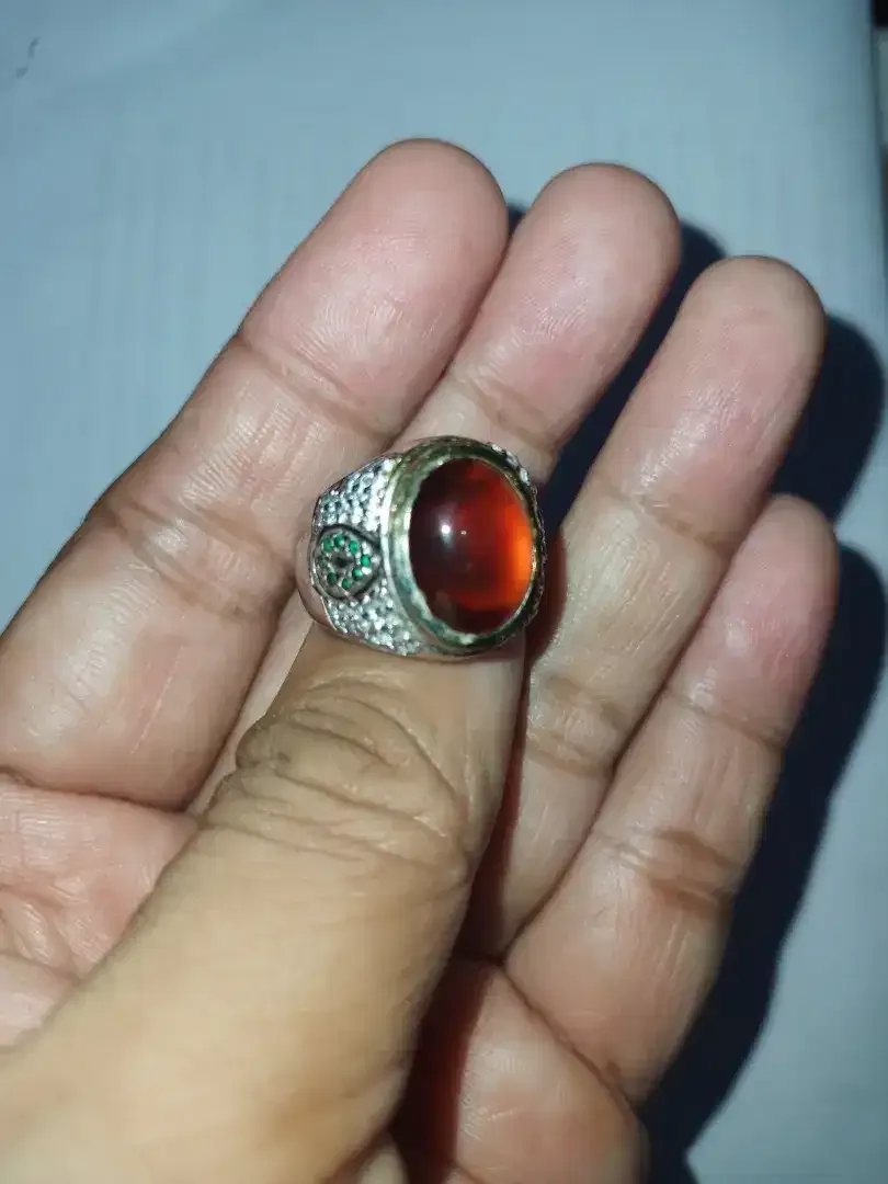 Cincin Natural Red Garnet Srilanka - Image 9 of 9