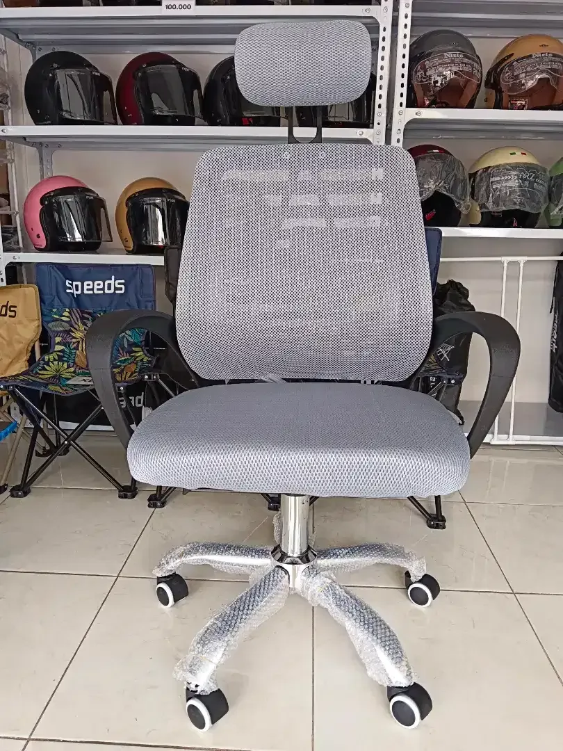 Kursi Kantor/Belajar/Kerja Hidrolik Putar Ergonomis Sandaran Kepala - Image 2 of 8