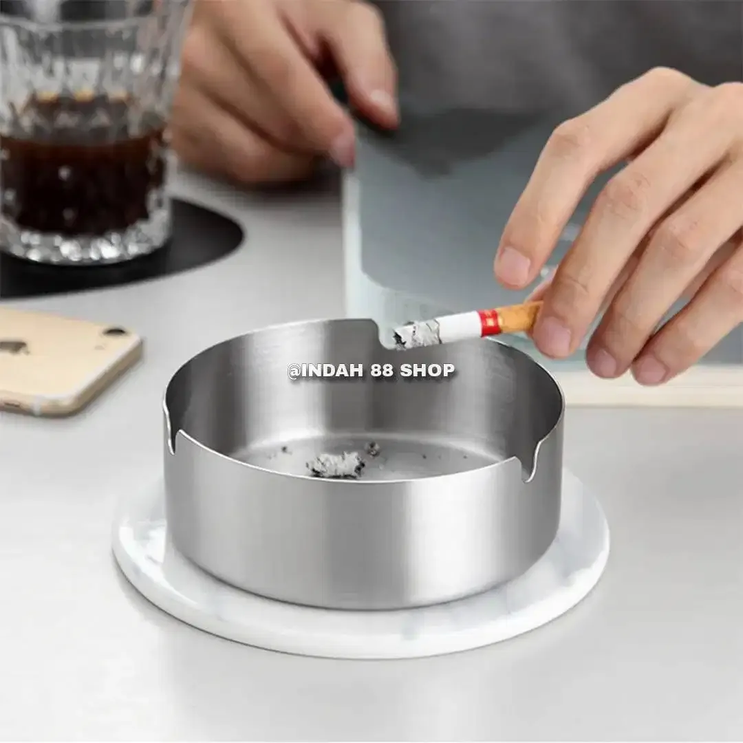 Asbak Bulat Stainless / Asbak Murah / Asbak Cafe - Image 1 of 2