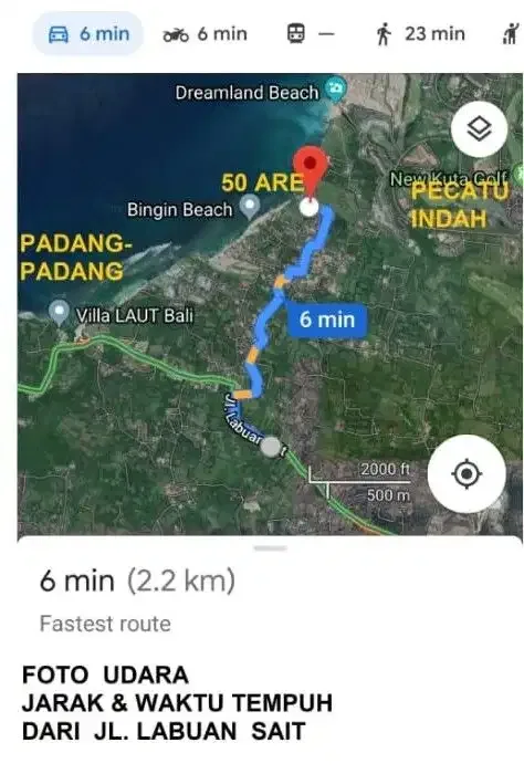 TANAH STRATEGIS LOKASI TEPI TEBING LAUT AREA BINGIN - Image 3 of 8